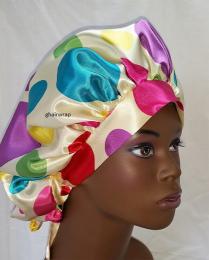  Print Charmuese (Satin) G-Wrap Hair Bonnet