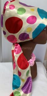 Charmuese (Satin) G-Wrap Hair Scarf, Plain Front 7