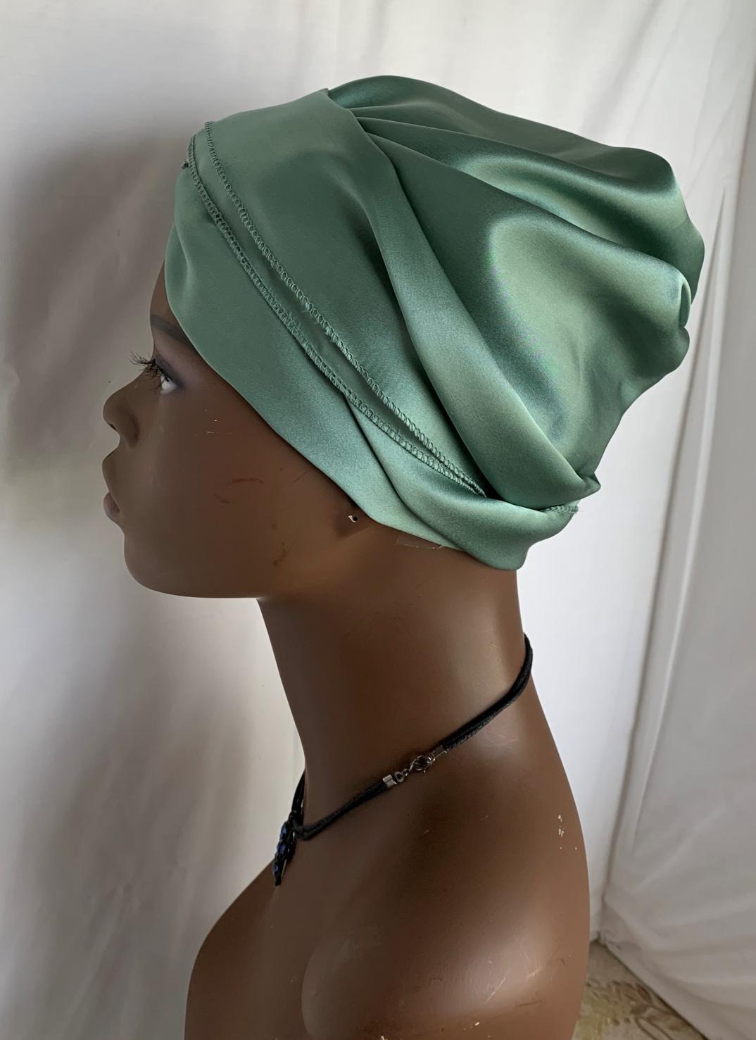 100% Silk Charmeuse G-Wrap Hair Scarf  3